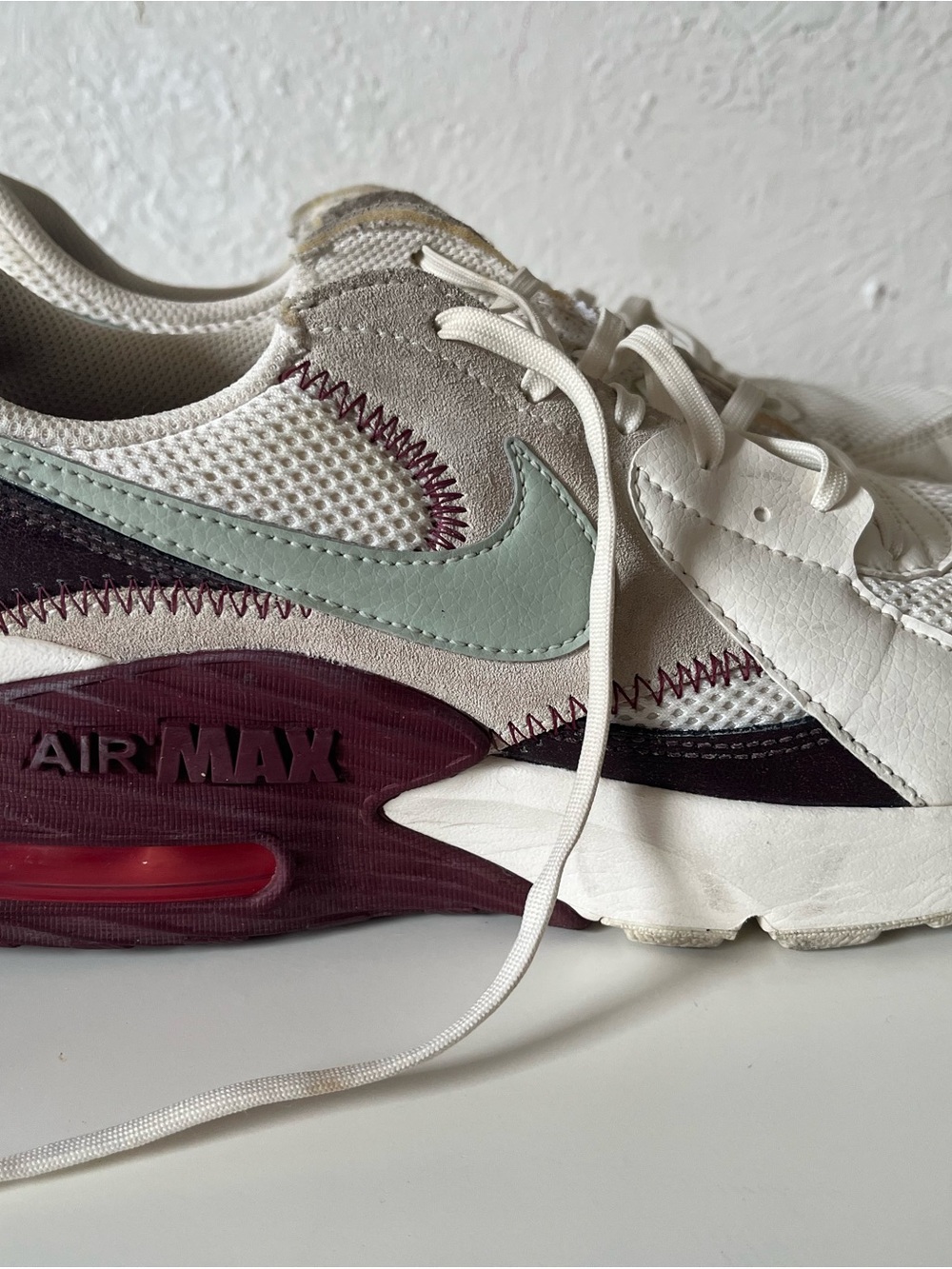 Nike Women’s Air Max Casual Sneakers - White, Mint & Burgundy